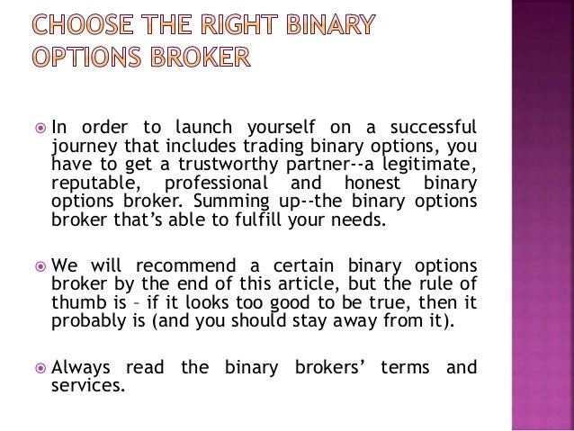 binary option trading tips